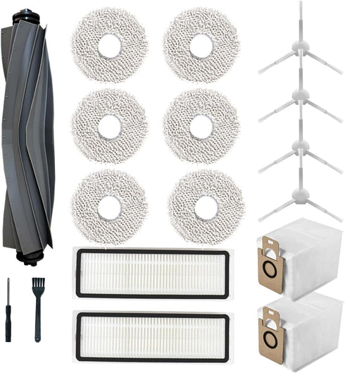 15PC Accessories Parts for Dreametech L10s Ultra, Cleaning Kit Includes 1 Main Brush, 4 Side Brushes, 2 Filters