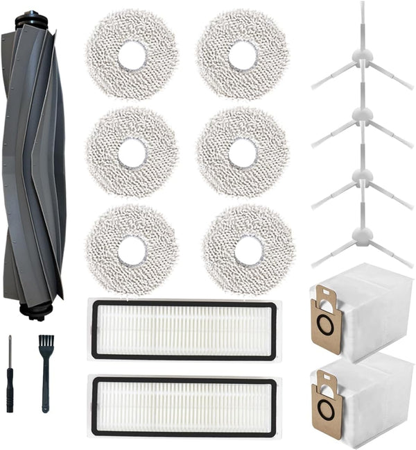 15PC Accessories Parts for Dreametech L10s Ultra, Cleaning Kit Includes 1 Main Brush, 4 Side Brushes, 2 Filters