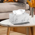 Tissue Box Cove Rectangular, Cut Leather Tissues Cube Holder, Modern Paper Towels Organizer for Home, Office