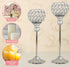 VINCIGANT Silver Crystal Votive Candle Holders, Set of 2 for Table Centerpieces & Tealight Candles