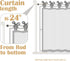jinchan 24 Inch Set 2 Linen Tie Top Curtains Length Farmhouse Cafe Curtains of for Bedroom Bathroom Rustic Small