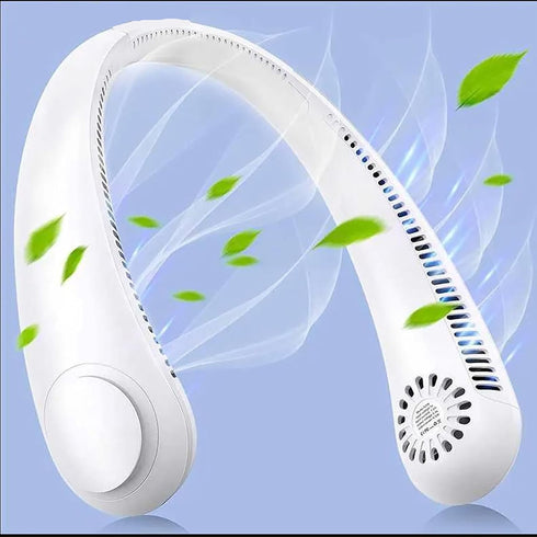 Neck Fans That Blow Cold Air Rechargeable, Portable 360° Cooling Neck Fan,4000mah Battery Operated Usb And 3 Speeds,Neck Air Conditioner,Personal Bladeless Wearable Fan Neck by QYKCGQ