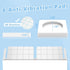 SEISSO Anti Vibration Pads for Washing Machine, Anti Slip and Noise Cancelling Washer Anti Vibration Pads, Natural Rubber Washer Pads Hard Wearing Washing Machine Vibration Foot Pads - 8PCS, White