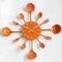 Timelike 16" Metal Kitchen Cutlery Utensil Spoon Fork Wall Clock, Creative Modern Home Decor, Orange