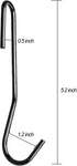 12 Pack Heavy Duty S Hooks, Black Pot Rack Holder Hanger Hooks for Hanging Kitchen Utensils, Pots, Pans, Clothes