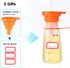 2 Pack Wide Mouth Condiment Squeeze Bottle, 300ml Empty Reusable Bottles for Honey, Batter, Catsup, Baking
