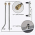 13 Inch 45-Degree 4000 Hourleey Pressure Washer Undercarriage Cleaner, Undercarriage Water Broom with Extension Wand