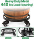 12" AMAGABELI GARDEN & HOME Metal Plant Caddy Heavy Duty Plant Stand with Wheels Wrought Iron Potted Brake Flower Pot