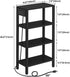 TB01BK080 TUTOTAK Narrow Side Table with Charging Station,Small End Table with USB Ports and Outlets, Skinny Sofa