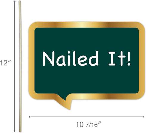 Graduation Photo Booth Props - You Did It Graduated Themed Party Decorations - 10pcs Funny Photography Supplies