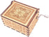 Music Box Hand Crank, Antique Engraved Carved Crafts, Plays Song of Storms, Brown