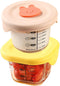 yaocoral 2 Pack 6 OZ Mini Glass Food Storage Containers with Lids,Small Food