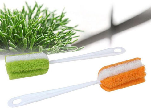 3PCS Soft Hanging Sponge Cleaning Brush, Long Handle Scrubber for Cup, Bottle, and Baby Bottles