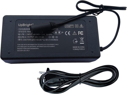 UpBright 29V AC/DC Adapter for Babyletto 11288 M11288 M11288PGEW Kiwi Recliner Swivel Glider, 1.8A Power Supply