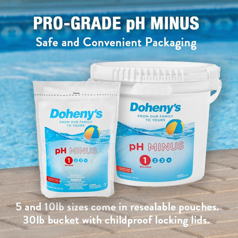 |5 lb Doheny's pH Minus | pH Down for Pools | Sodium Bisulfate Dry Acid | Pool pH Reducer | Water Balancer | Fast