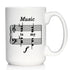 Music Is My Forte - Large 15oz White Ceramic Mug - Funny Musician Gifts and Musical Accessories