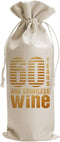 LONLONBANG Funny 60th Birthday Gift Wine Bags, Personalized Bday Gift Ideas for Women, Men, Cotton Burlap Bag