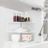ROFAY 3 (Pack 2) Kitchen Cupboard Organiser, Tier White Corner Plate Rack for Kitchen Cupboard Storage - Cupboard Shelf