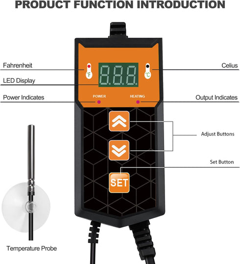 HEATIDEAS 2 Pack) Brewing Heat Pad Sourdough Proofing Heat Mat with Temperature Controller Auto Off Timer for Home Beer