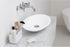 Brabantia Renew Bathroom Caddy (White), Compartments for Toothbrushes, Soap, Nonslip Base with Drainage Holes