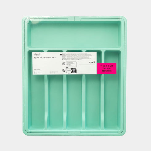 Lifewit Silverware Drawer Organizer | Expandable Utensil Tray for Kitchen, BPA Free Flatware Holder, Adjustable Storage
