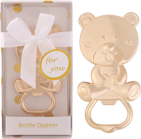 24 Pack Bear Bottle Opener Baby Shower Favors for Guest, Metal Beer