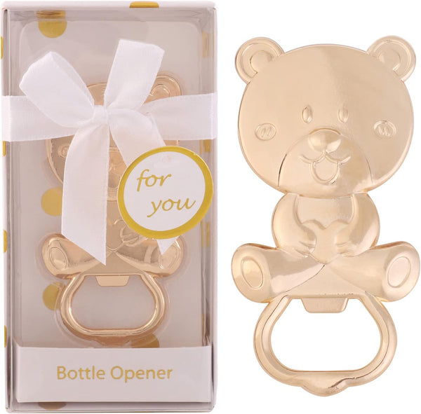 24 Pack Bear Bottle Opener Baby Shower Favors for Guest, Metal Beer