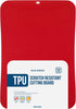 BLUE GINKGO Medium Flexible Cutting Board, Scratch Resistant TPU Chopping Mat, Dishwasher Safe (Red)