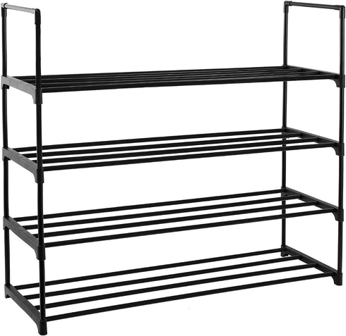 4-Tier Shoe Rack Organizer,16-24 Pairs Metal Shoe Rack for Closet,Shoe Stand,Shoe Shelf,Show