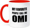 3dRose "My Favorite People Call Me Omi" Fun Black Text Design Ceramic Mug, Black/Red, 11 oz