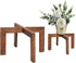 2 Pack 5-15 Inch HPC DECOR Wood Plant Stand-Mid Century Modern Planter Stands-Wooden Flower Pot Stands Riser,Low Short