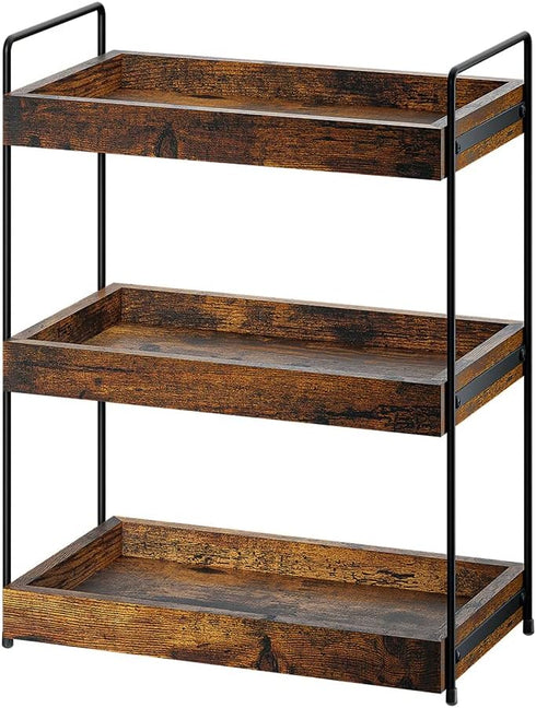 Bathroom Counter Organizer, 3-Tier Wood Spice Rack Organizer for Kitchen Counter, Vanity