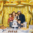 KatchOn XtraLarge Gold Fringe Curtain Backdrop, 8x3.2 Feet, Pack of 2 Gold Streamers for Party Decorations