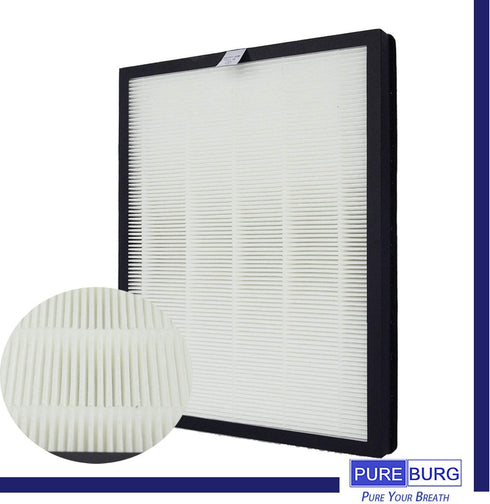 PUREBURG Replacement Filter Set for Alexapure Breeze 3049 AP-B102 Air Purifier, 2-Pack H13 HEPA & Activated Carbon