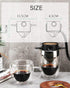 Portable Pour Over Coffee Maker, 1-2 Cup, Stainless Steel Coffee Filter, Reusable Mug Dripper for Home Office Travel