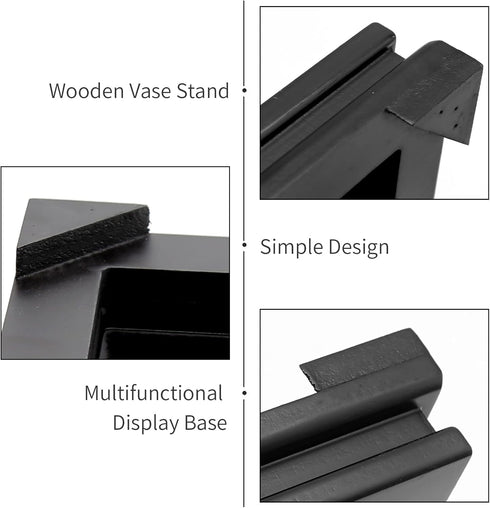 MDEOOSKY 6.7" 6.7" 1.7" Wooden Display Stand Square Wood Display Base Display Risers Square Vase Riser Teapot Aquarium