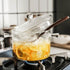 YARDWE Clear Glass Cooking Pot Glass Saucepan Stovetop Pot for Noodles Soup Salad by Yardwe