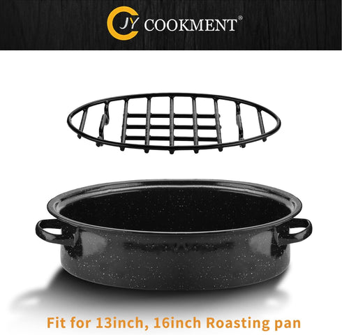 JY COOKMENT Cooling Roasting Rack, Integrated Feet, Enameled Coating, Dishwasher Safe (10inch*6.5inch)