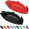2 Pcs Silicone Clip on Strainer, Pot Strainer for Pasta, Meat, Vegetables, Fruit, Fits All Pots and Bowls