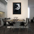 Black and White Rose Wall Art: Modern Floral Canvas Painting for Living Room, Bedroom, Bathroom, Rustic Decor (16"X24")