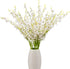 BOMAROLAN 10 Pcs Artificial Orchid Silk Fake Flowers Faux Dancing Lady Orchids for Wedding Home Decoration (White)