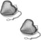 2pcs Stainless Steel Fine Mesh Seasoning Ball - Heart Shape Kitchen Tool for Soup Spice Stew Filter, Silver