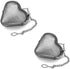 2pcs Stainless Steel Fine Mesh Seasoning Ball - Heart Shape Kitchen Tool for Soup Spice Stew Filter, Silver