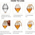 Ahhute Honey Dispenser, No Drip Glass Maple Syrup Dispenser with Stand, Reusable Honey Jars, Easy Pour Honey Pot