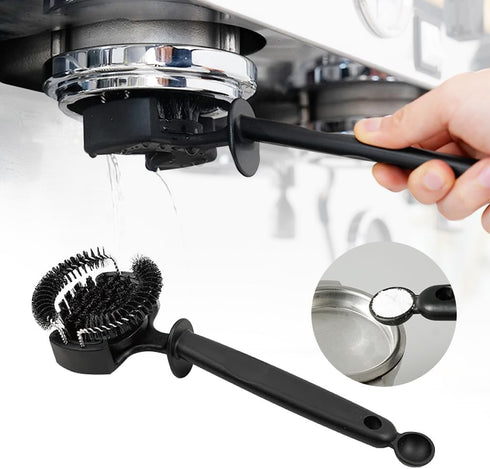 Espresso Coffee Machine Cleaning Brush, Detachable 360° Nylon Bristles Tool for Espresso Group Head
