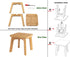 300lbs Wooden Step Stool for Kids & Adults Small Foot Stool for Sitting or Reaching, Anti-Slip, Capacity for Bathroom