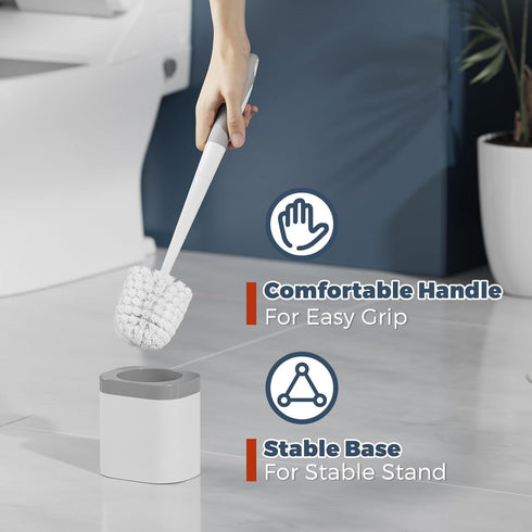 Holaloha 2 Pack Set Toilet Brush, Toilet Brush and Holder Bathroom Accessories, Toilet Bowl Brush and Holder