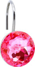 BEAVO Acrylic Fashion Decorative Home Rolling Shower Curtain Hooks, Set of 12 Rings, Pink