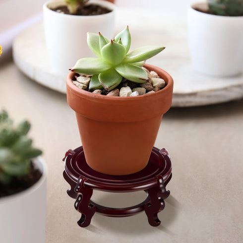 2 4 12 Decor(6 Inch) Geetery Pcs to in Wooden Plant Stands Indoor Chinese Oriental Plant Stand for Vase Fishbowl Flower