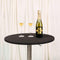 JISEN Fitted Stretchable Cocktail Tablecloth, Round Table Cap 28 Inch, A-Black